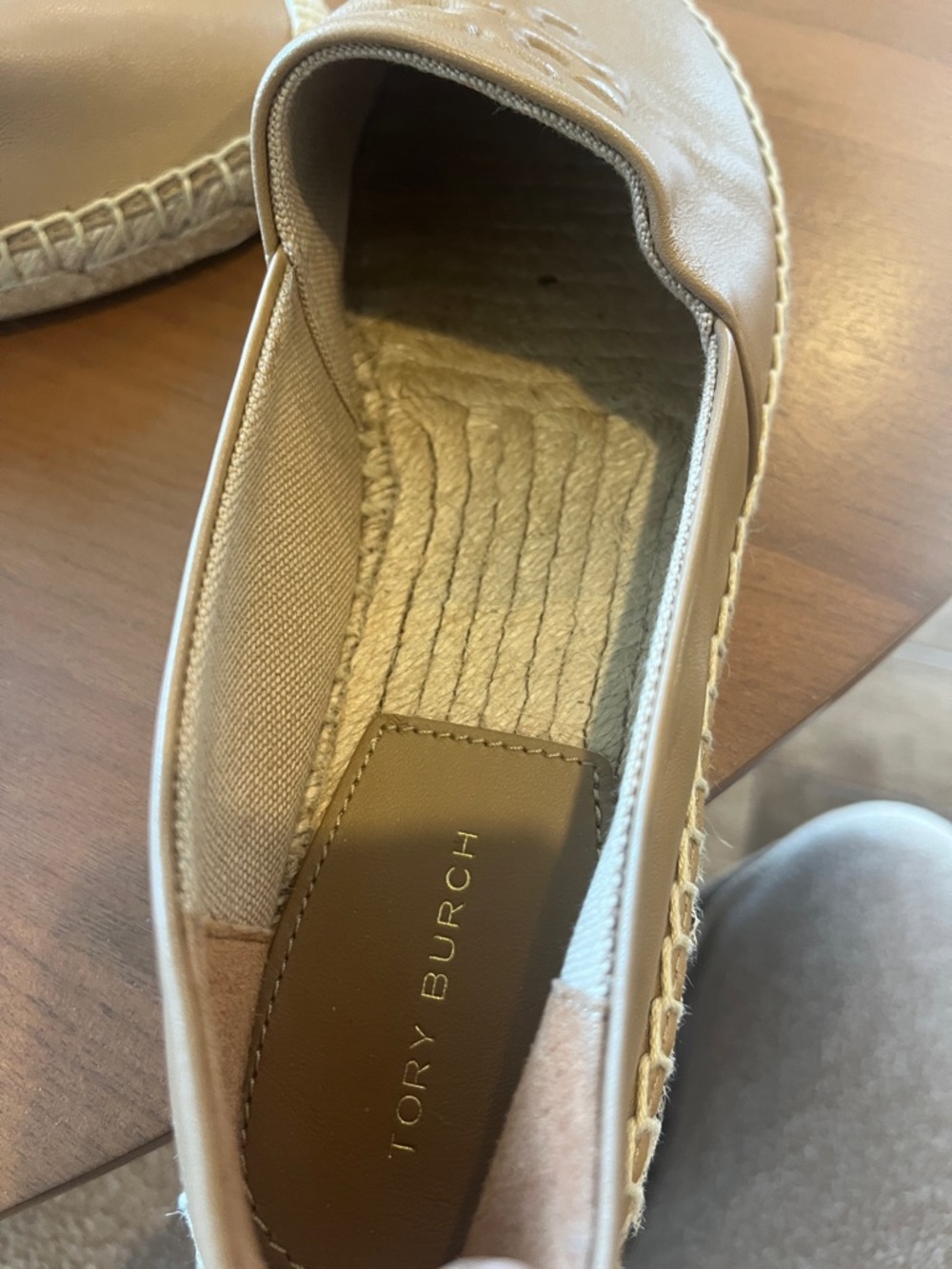 Tory Burch Tan Leather Espadrille Flats - Picture 7 of 9